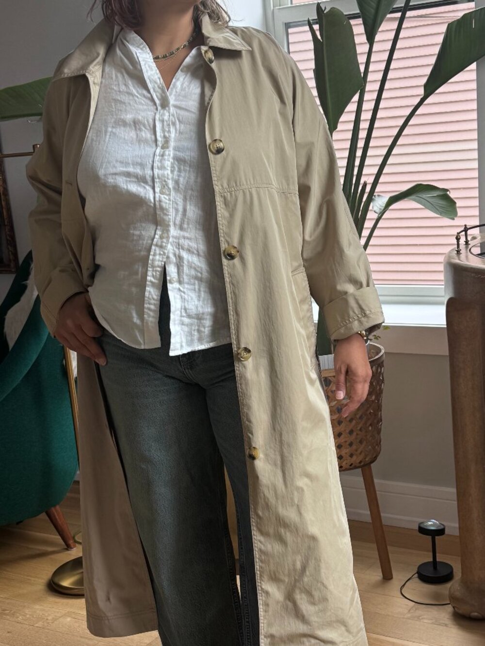 Gap Oversized Mac Trench Coat – Khaki Tan – Size L - NWT